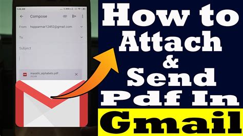 How do I send a PDF through Gmail?