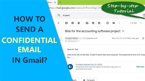 How do I send a private and confidential email?