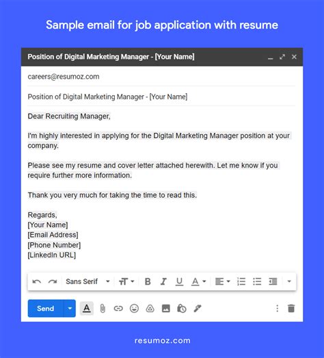 How do I send my resume through Gmail?