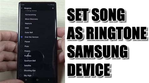 How do I set a YouTube ringtone on my Samsung?