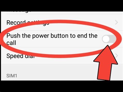 How do I set the power button to end a call?