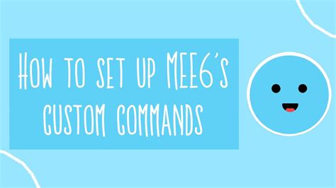 How do I set up MEE6 custom commands?