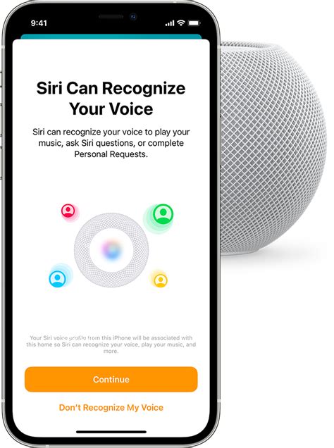 How do I set up Siri voice recognition?