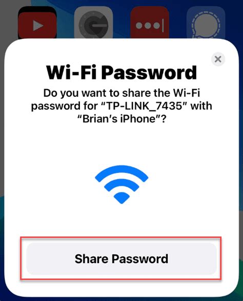 How do I share Wi-Fi password?