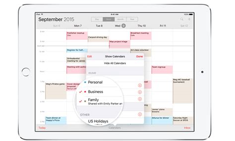How do I share my Apple calendar with all devices?