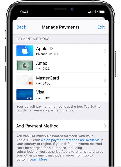 How do I share my Apple payment method?