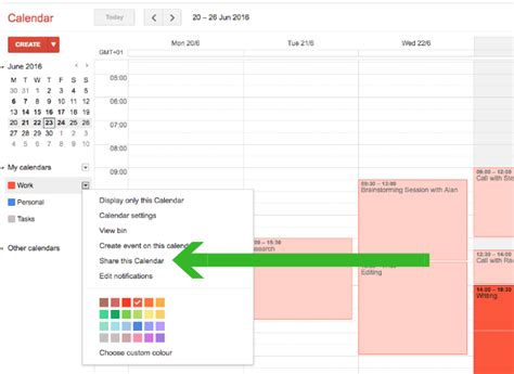 How do I share my Google Calendar on iPhone?