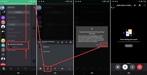 How do I share my PS4 screen on Discord mobile?