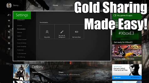 How do I share my Xbox Gold with another Xbox?