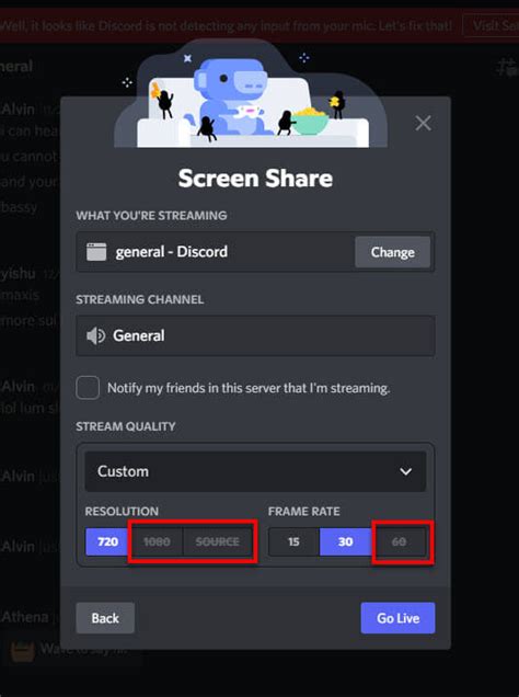How do I share my screen on Discord low FPS?
