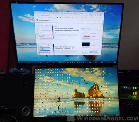 How do I show things on two different monitors?