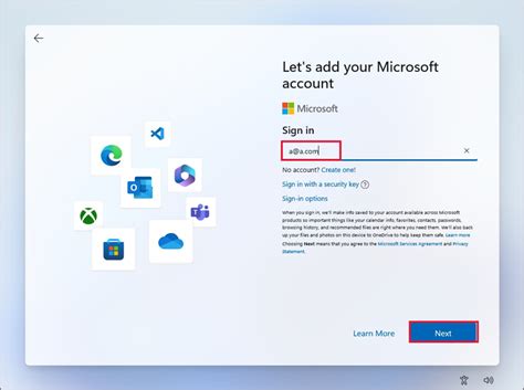 How do I skip Microsoft account during installation?