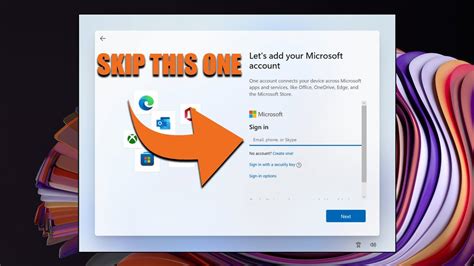 How do I skip Microsoft account setup in Windows 11?