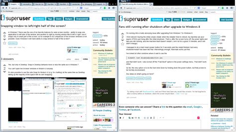 How do I snap my browser to half screen?