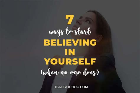 How do I start believing in myself?