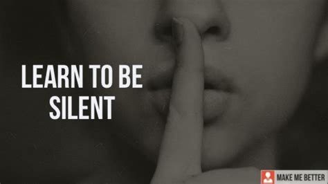 How do I stay silent?