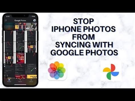 How do I stop Google Photos from syncing with my iPhone?