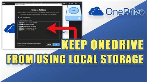 How do I stop OneDrive from storing locally?