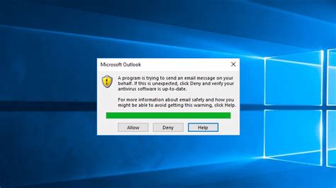 How do I stop Outlook security pop ups?