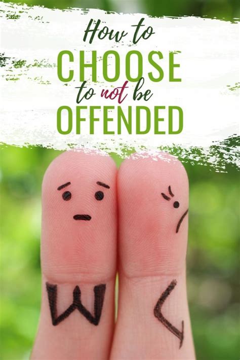How do I stop being offended?