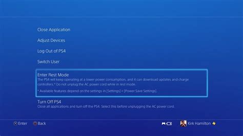 How do I stop my PS4 from going into standby?