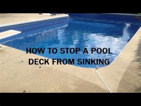 How do I stop my deck from sinking?