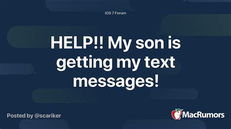 How do I stop my son getting my text messages?