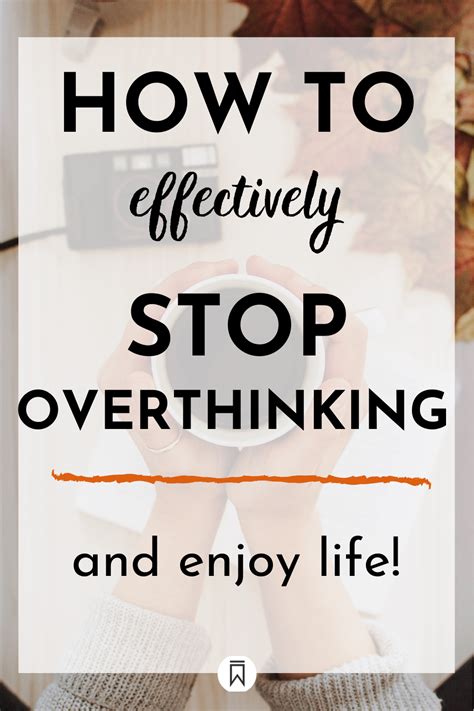 How do I stop overthinking and start living?