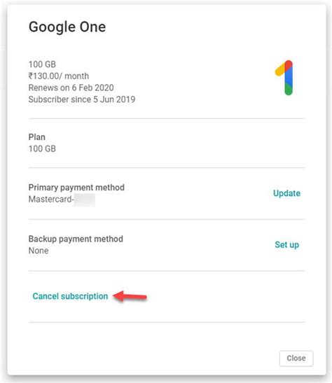 How do I stop paying for Google storage?