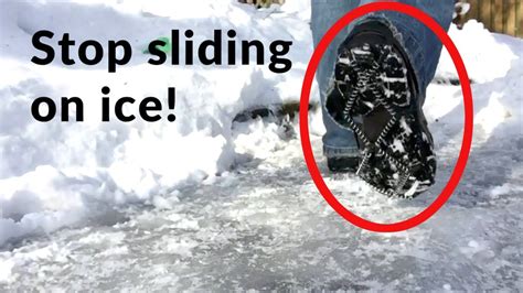 How do I stop sliding on ice when walking?