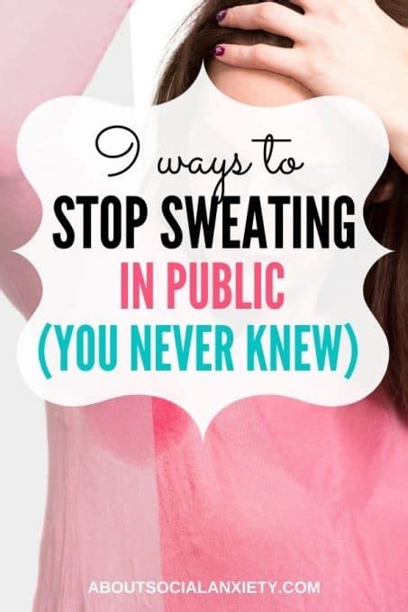 How do I stop social anxiety sweating?