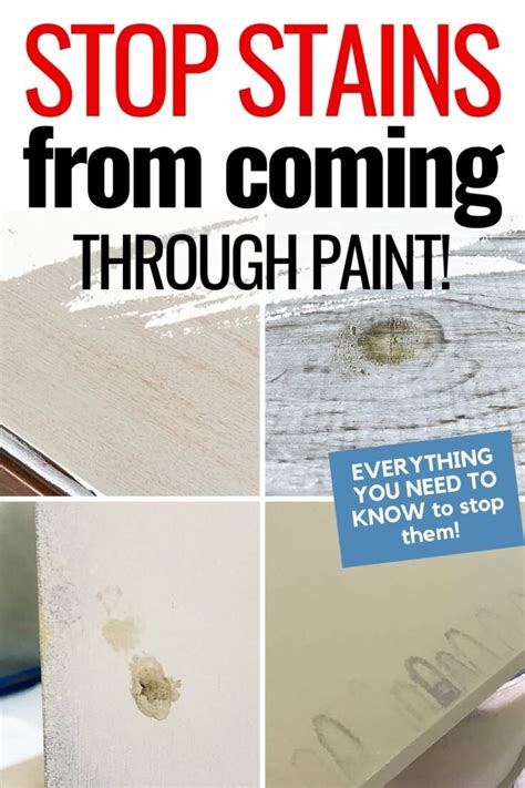 How do I stop stains coming through paint?