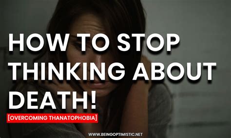 How do I stop thinking about death everyday?