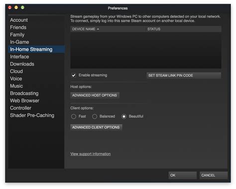 How do I stream Steam games to other devices?