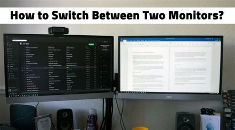 How do I switch between monitors?