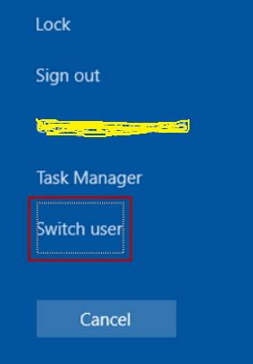 How do I switch users without signing in?