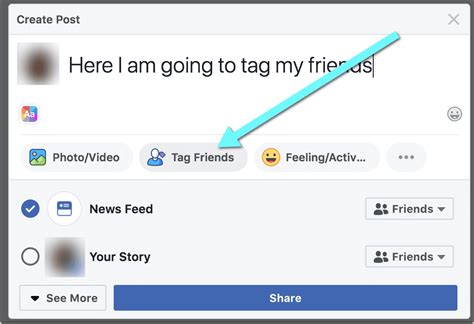 How do I tag someone on Facebook who is not a friend in a comment?