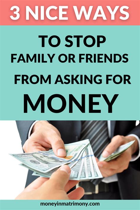How do I tell my family to stop asking for money?