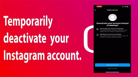 How do I temporarily deactivate my Instagram account without logging in?