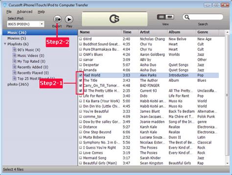 How do I transfer MP3 files from PC to iPod?