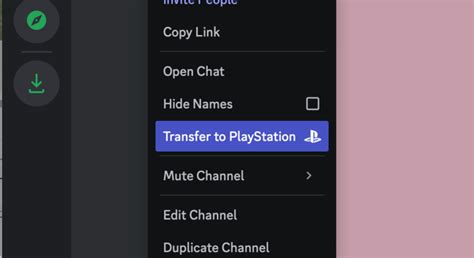 How do I transfer a Discord call to console?