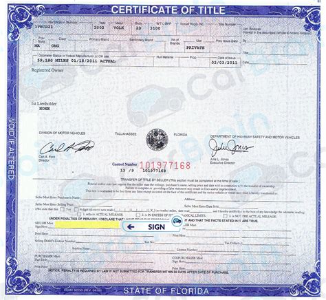 How do I transfer a car title in Florida?