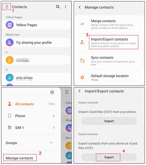 How do I transfer contacts on Samsung?
