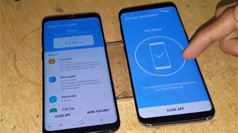 How do I transfer data between Samsung phones?