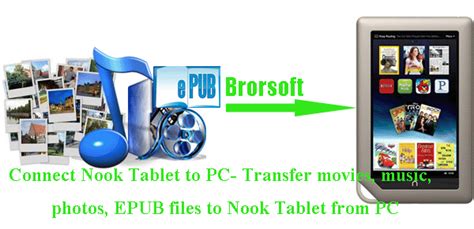 How do I transfer files from PC to Nook tablet?