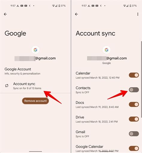 How do I transfer my contacts from Android to Google?