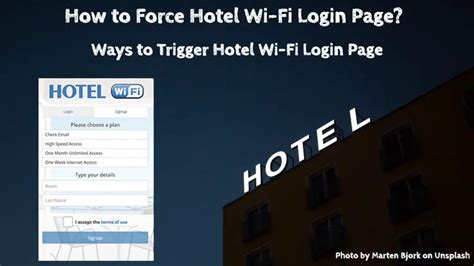 How do I trigger a Wi-Fi login page in the hotel?