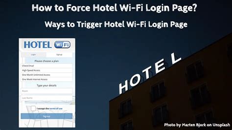 How do I trigger a hotel Wi-Fi login page?