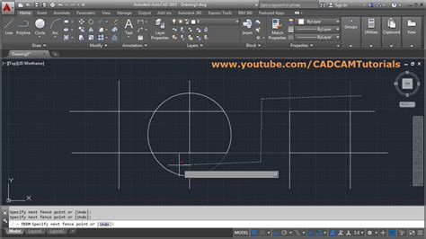 How do I trim an object in AutoCAD 2016?