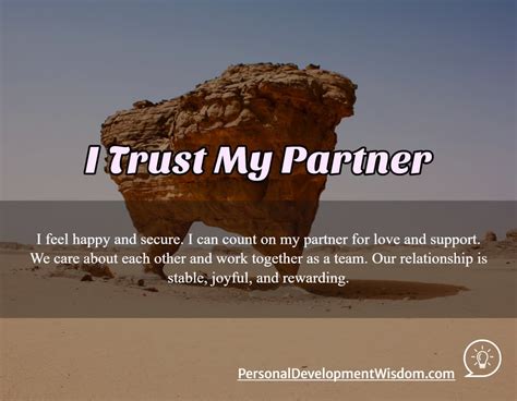 How do I trust my partner 100%?